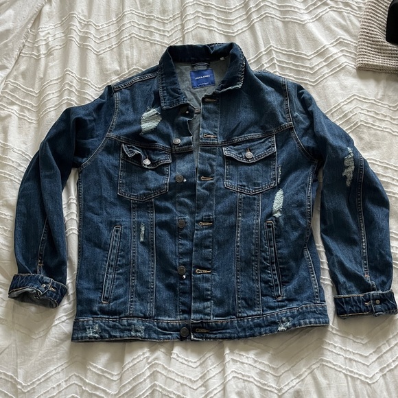 Jack & Jones Distressed Jean Jacket - Picture 3 of 3